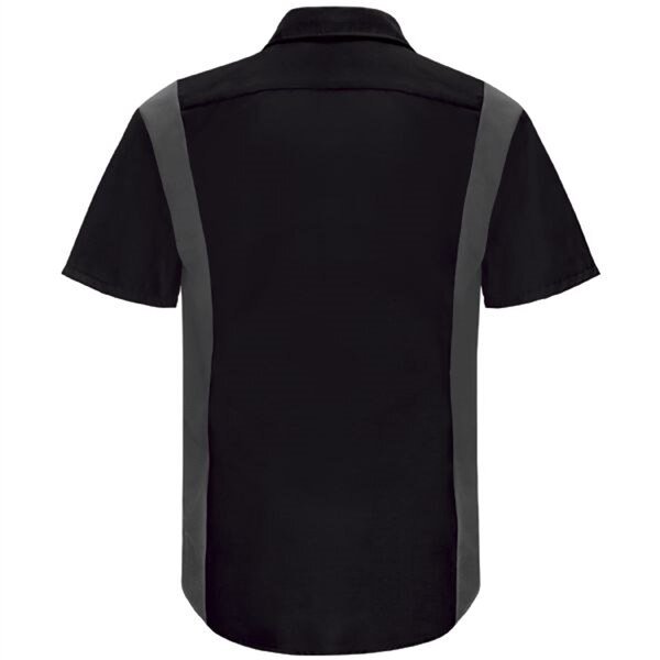 Men's Long Sleeve Perform Plus Shop Shirt w/ Oilblok Tech Black/Charcoal, 5XL, Workwear Outfitters, Mfr#: SY32BC-RG-5XL